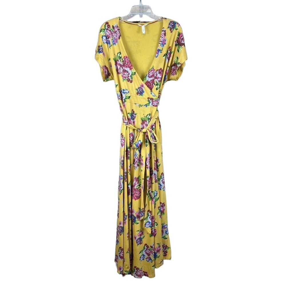 Matilda Jane Dress Size S Yellow Alana Maxi Wrap Ranch Dress Cottagecore
